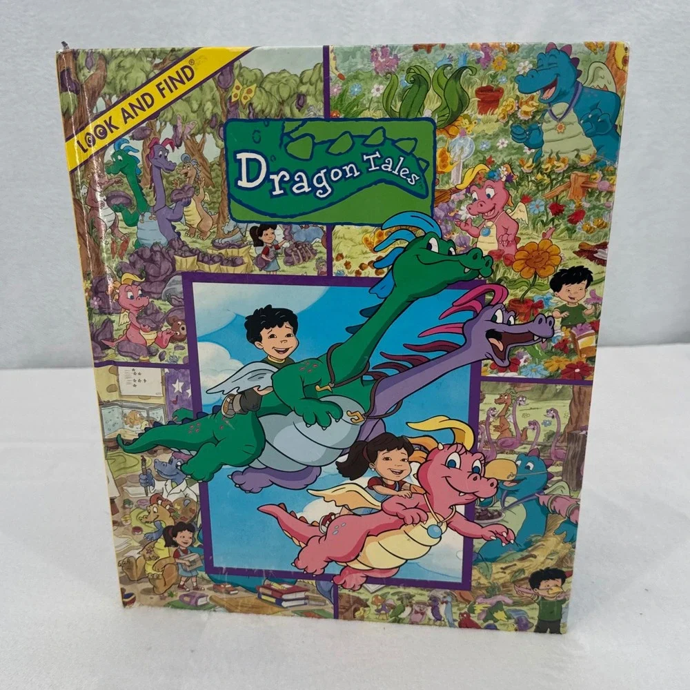 Dragon Tales Look and Find Book Vintage Y2K 2002 Hardcover Kids Picture Book